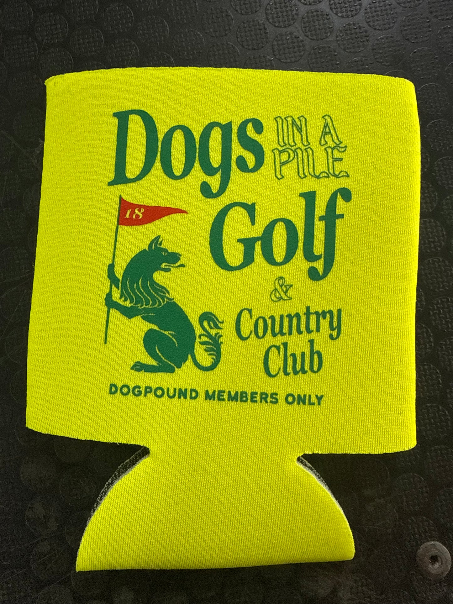 Dogs in a Pile Golf Koozie