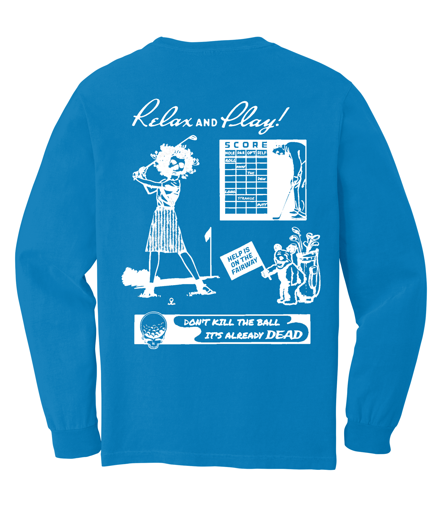 Relax & Play Blue & White Long Sleeve [Back]