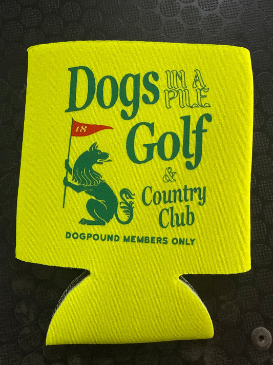 Dogs in a Pile Golf Koozie