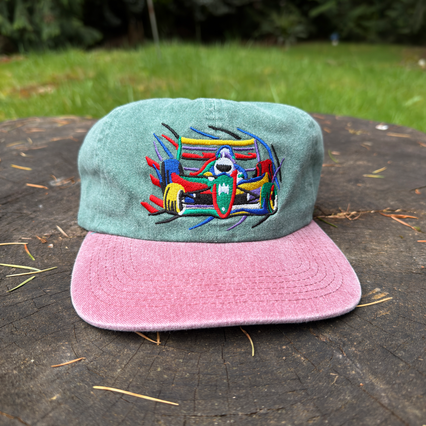 Green & Purp Racer Cap