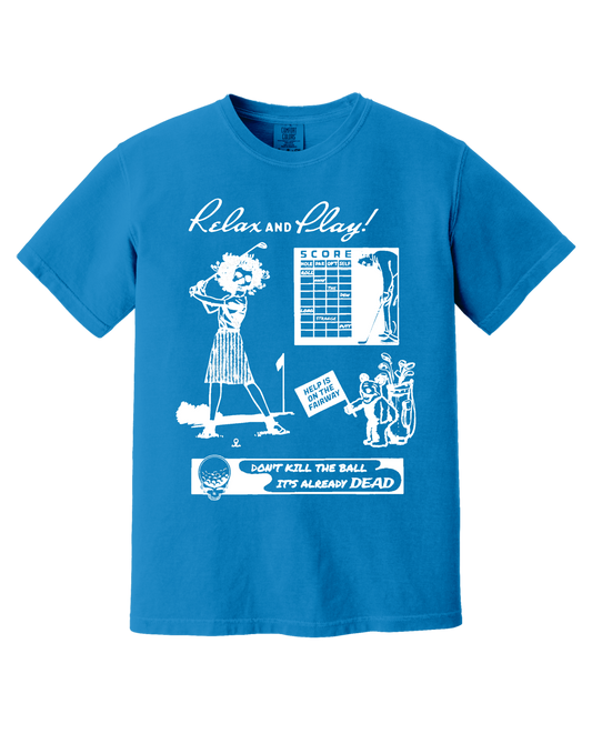 Relax & Play Blue & white T